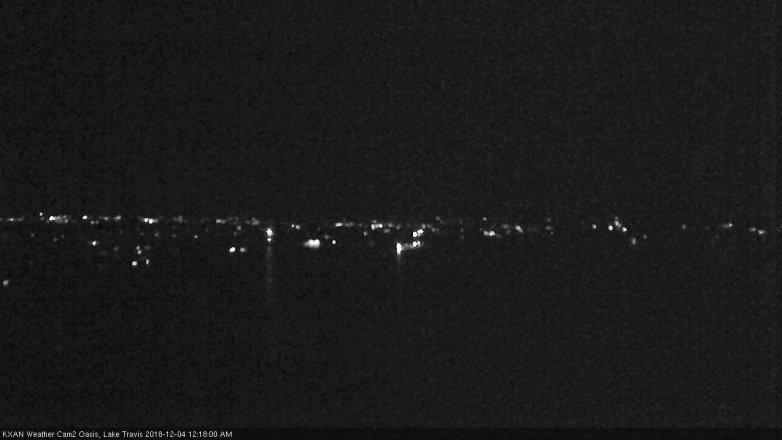 Lake Travis webcam, December 3, 2018 11:20 PM CT