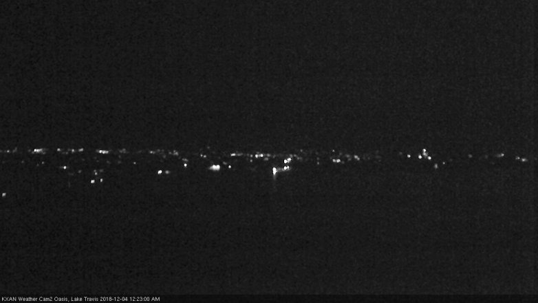 Lake Travis webcam, December 3, 2018 11:25 PM CT
