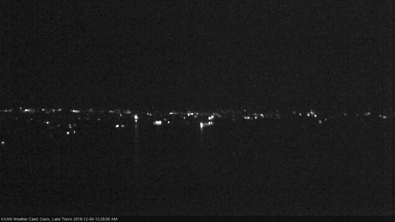 Lake Travis webcam, December 3, 2018 11:30 PM CT