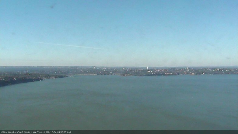 Lake Travis webcam, December 4, 2018 9:00 AM CT