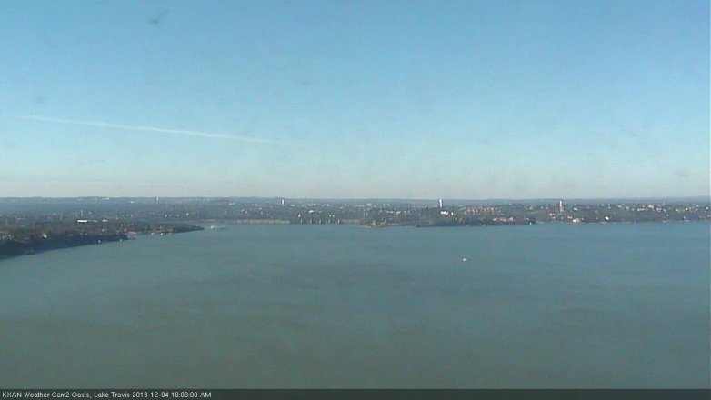 Lake Travis webcam, December 4, 2018 9:05 AM CT