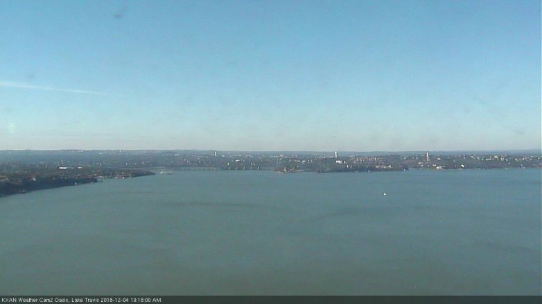 Lake Travis webcam, December 4, 2018 9:20 AM CT