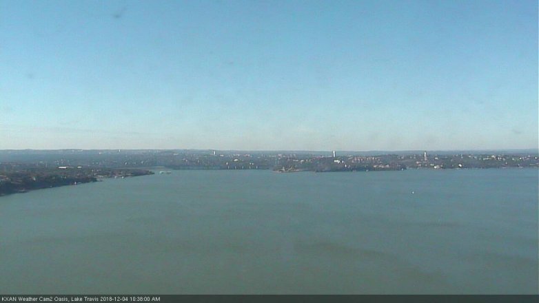 Lake Travis webcam, December 4, 2018 9:40 AM CT