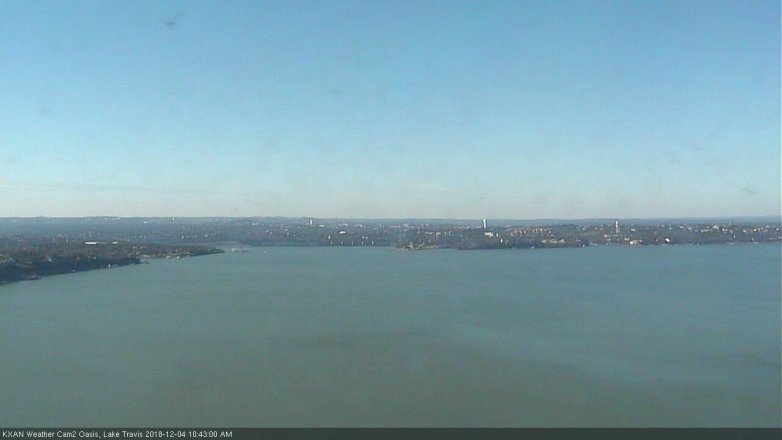 Lake Travis webcam, December 4, 2018 9:45 AM CT