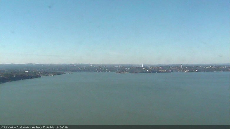 Lake Travis webcam, December 4, 2018 9:50 AM CT