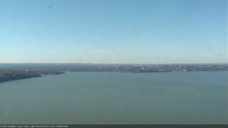 Lake Travis webcam, December 4, 2018 10:00 AM CT