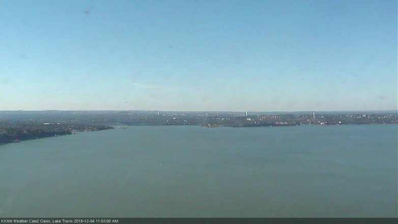 Lake Travis webcam, December 4, 2018 10:05 AM CT
