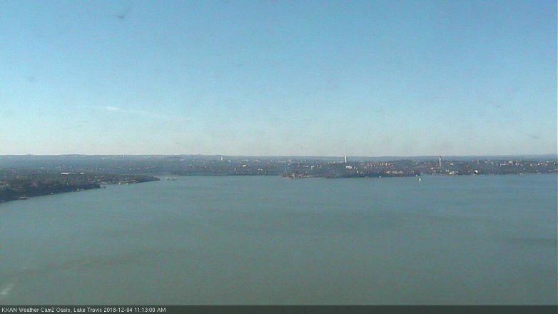 Lake Travis webcam, December 4, 2018 10:15 AM CT