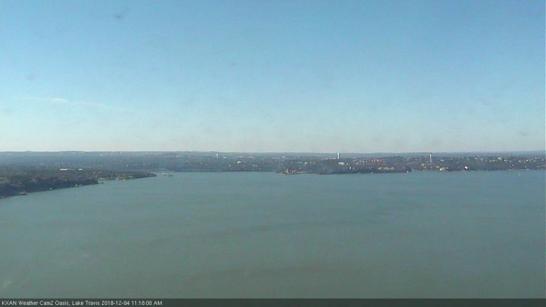 Lake Travis webcam, December 4, 2018 10:20 AM CT