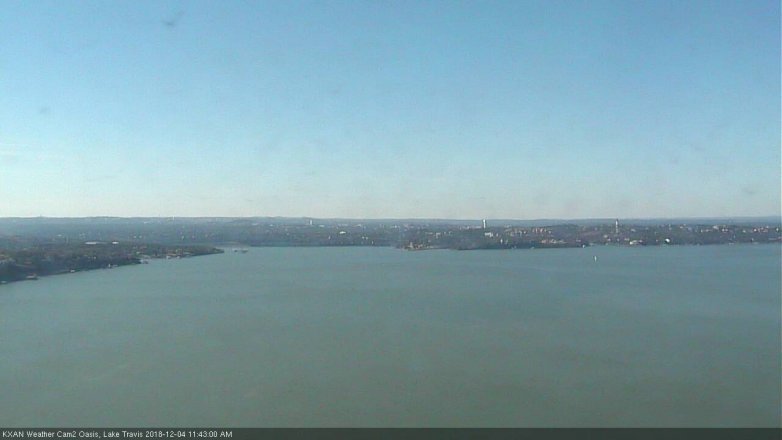 Lake Travis webcam, December 4, 2018 10:45 AM CT