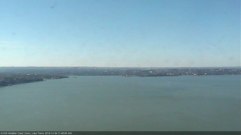 Lake Travis webcam, December 4, 2018 10:50 AM CT