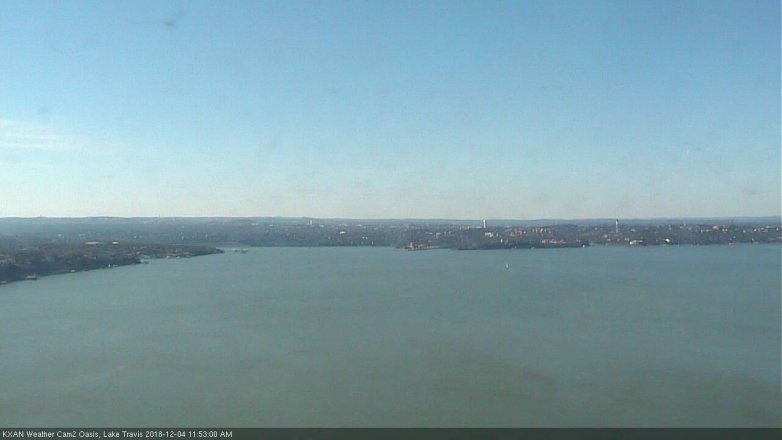 Lake Travis webcam, December 4, 2018 10:55 AM CT