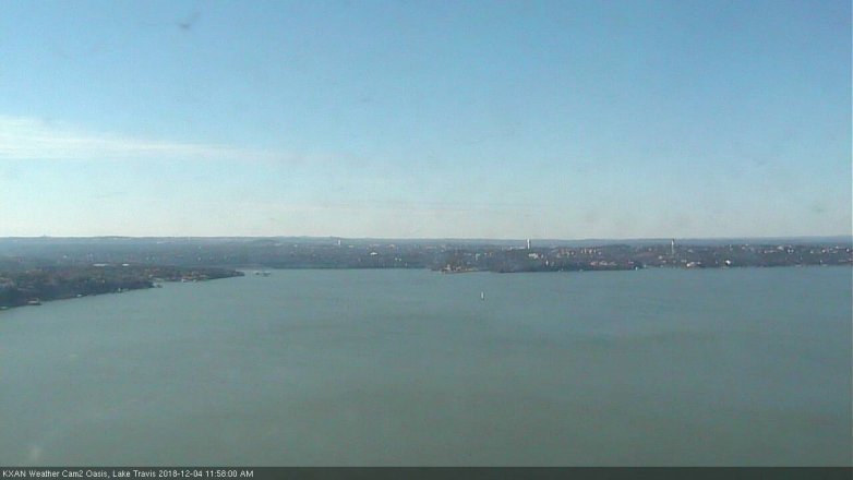 Lake Travis webcam, December 4, 2018 11:00 AM CT