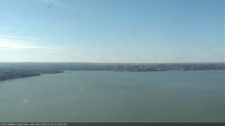 Lake Travis webcam, December 4, 2018 11:20 AM CT
