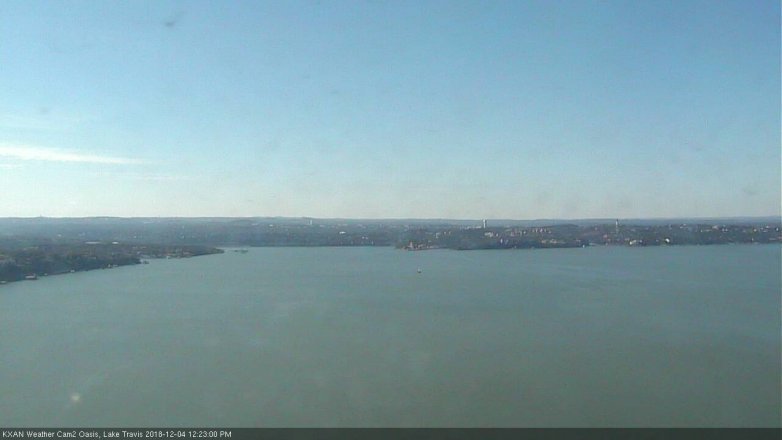 Lake Travis webcam, December 4, 2018 11:25 AM CT