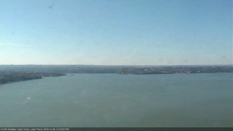 Lake Travis webcam, December 4, 2018 11:30 AM CT