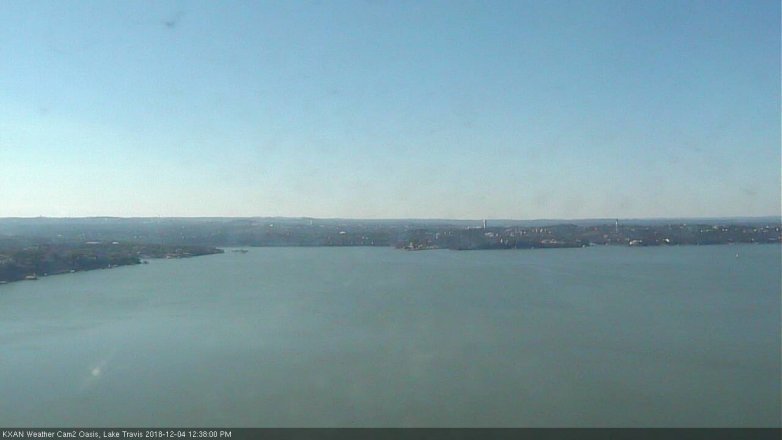 Lake Travis webcam, December 4, 2018 11:40 AM CT