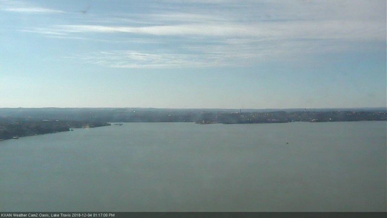 Lake Travis webcam, December 4, 2018 12:20 PM CT