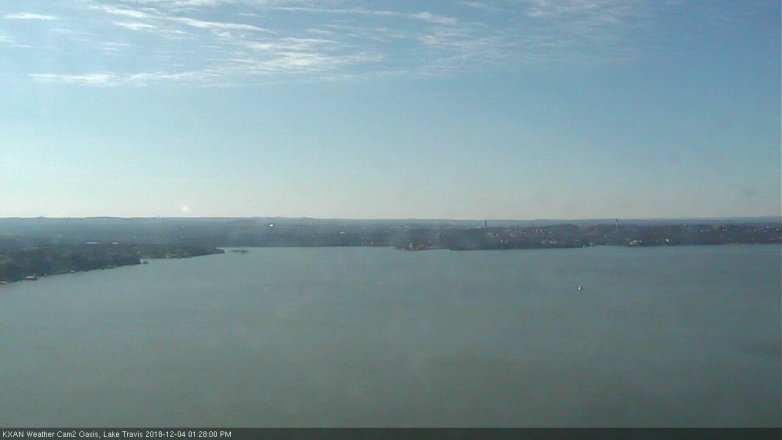 Lake Travis webcam, December 4, 2018 12:30 PM CT