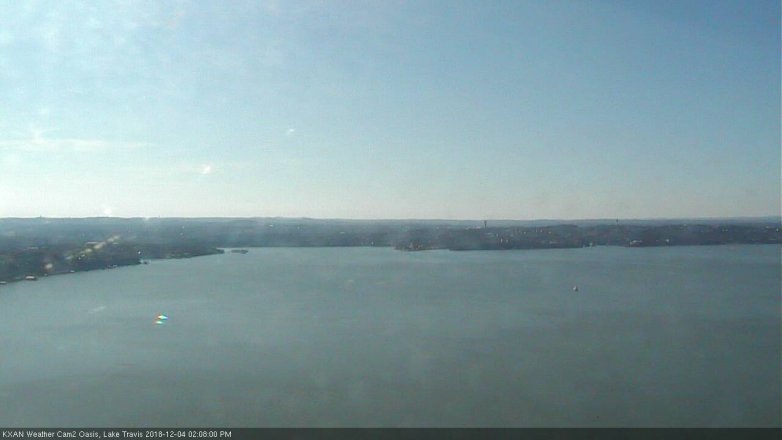 Lake Travis webcam, December 4, 2018 1:10 PM CT