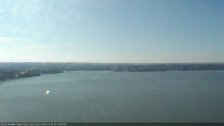 Lake Travis webcam, December 4, 2018 1:15 PM CT