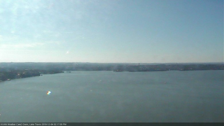 Lake Travis webcam, December 4, 2018 1:20 PM CT