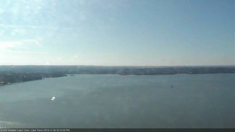 Lake Travis webcam, December 4, 2018 1:25 PM CT