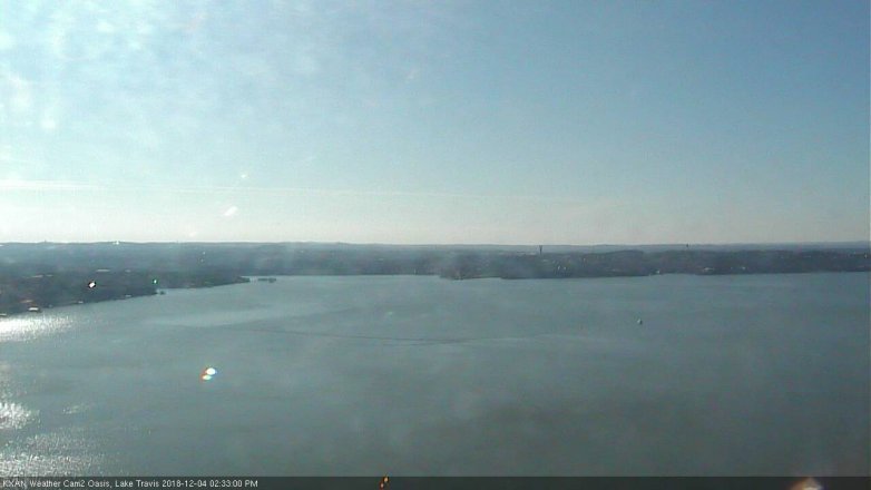 Lake Travis webcam, December 4, 2018 1:35 PM CT