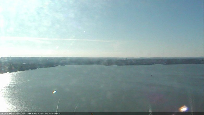 Lake Travis webcam, December 4, 2018 1:55 PM CT
