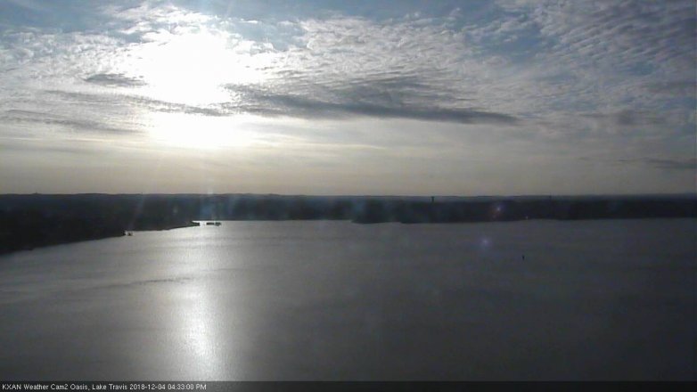 Lake Travis webcam, December 4, 2018 3:35 PM CT