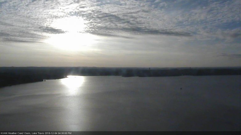 Lake Travis webcam, December 4, 2018 3:40 PM CT