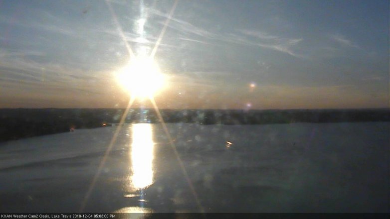 Lake Travis webcam, December 4, 2018 4:05 PM CT