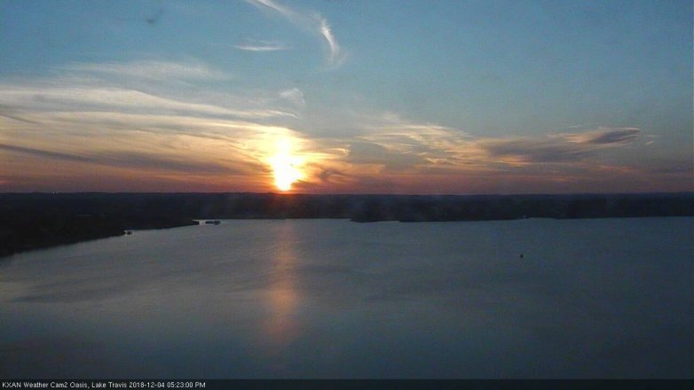 Lake Travis webcam, December 4, 2018 4:25 PM CT