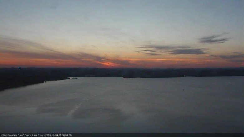 Lake Travis webcam, December 4, 2018 4:40 PM CT