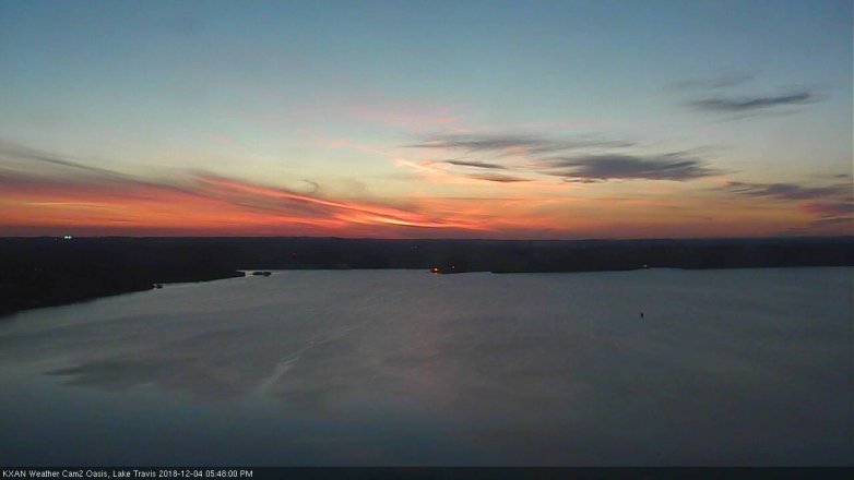 Lake Travis webcam, December 4, 2018 4:50 PM CT