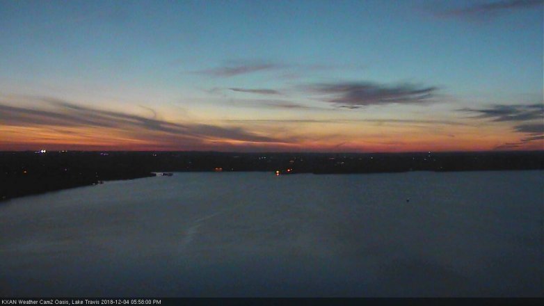 Lake Travis webcam, December 4, 2018 5:00 PM CT