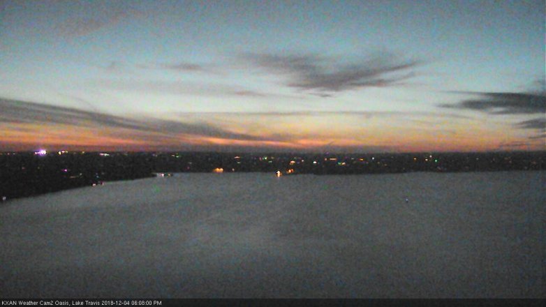 Lake Travis webcam, December 4, 2018 5:10 PM CT