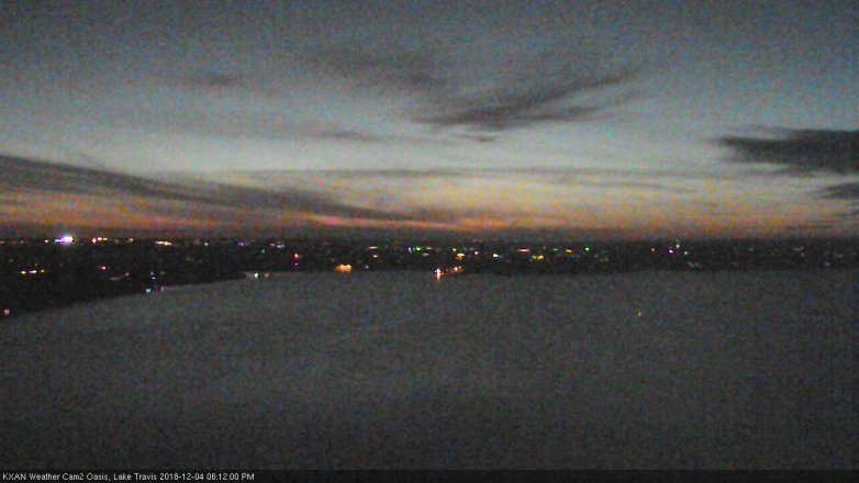 Lake Travis webcam, December 4, 2018 5:15 PM CT