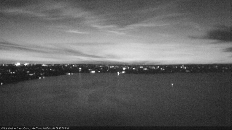 Lake Travis webcam, December 4, 2018 5:20 PM CT