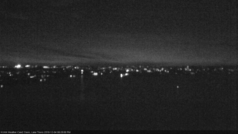 Lake Travis webcam, December 4, 2018 5:30 PM CT
