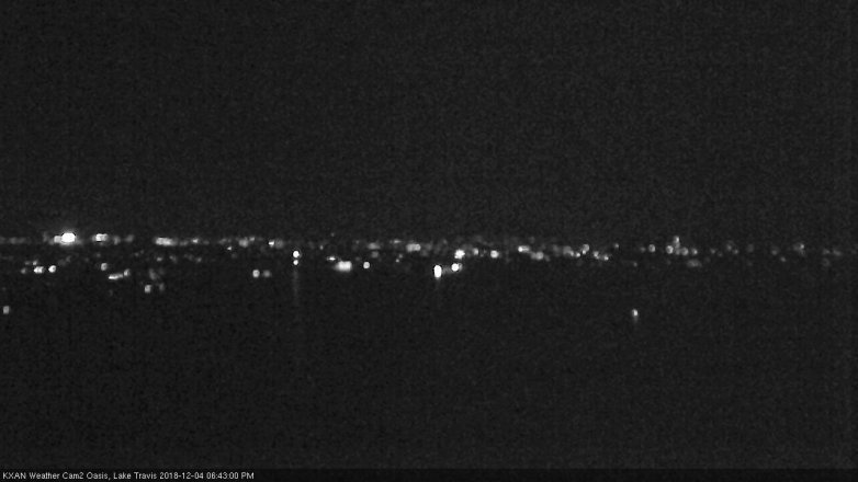 Lake Travis webcam, December 4, 2018 5:45 PM CT