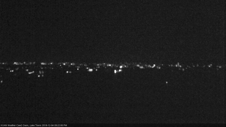 Lake Travis webcam, December 4, 2018 8:25 PM CT