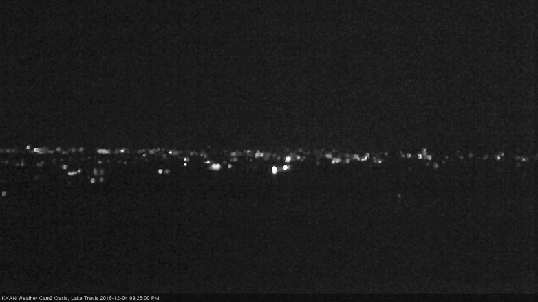 Lake Travis webcam, December 4, 2018 8:30 PM CT
