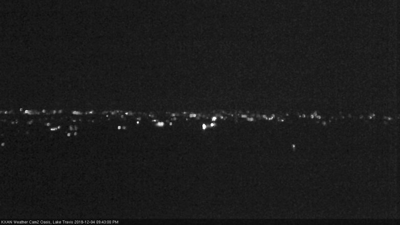 Lake Travis webcam, December 4, 2018 8:45 PM CT