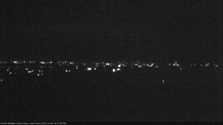 Lake Travis webcam, December 4, 2018 9:20 PM CT
