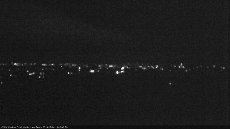 Lake Travis webcam, December 4, 2018 9:45 PM CT