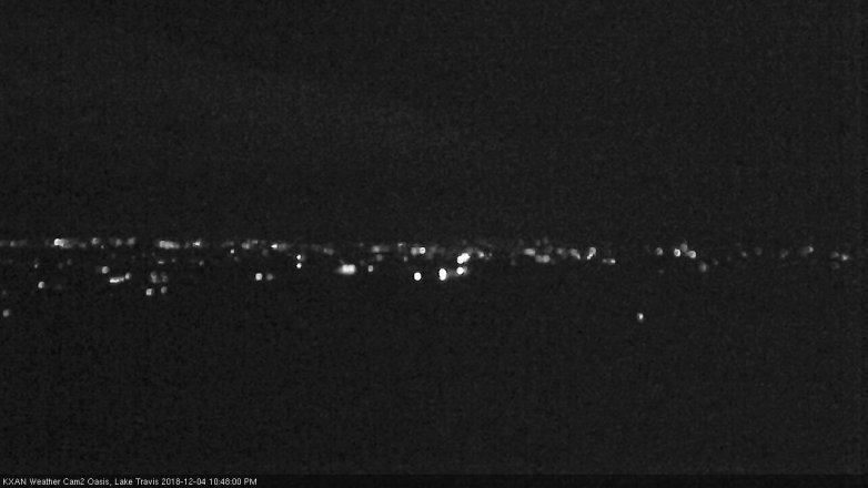 Lake Travis webcam, December 4, 2018 9:50 PM CT