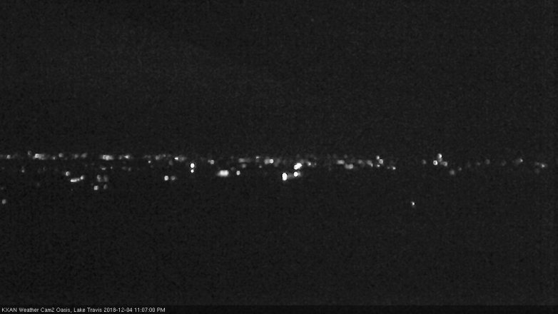 Lake Travis webcam, December 4, 2018 10:10 PM CT