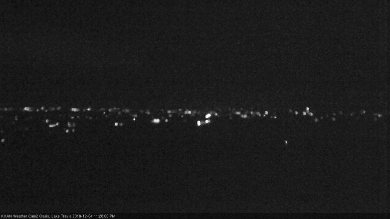 Lake Travis webcam, December 4, 2018 10:30 PM CT
