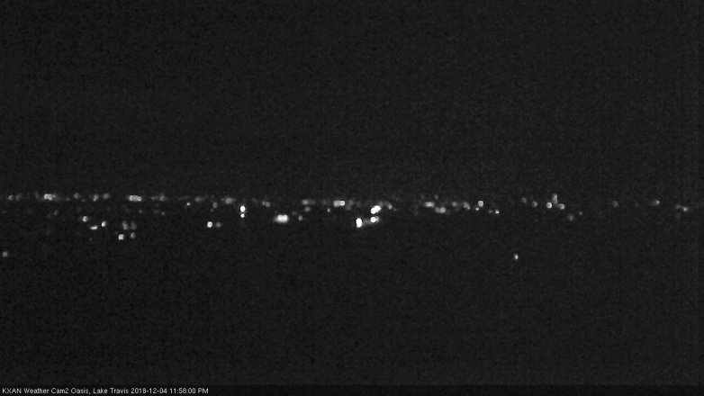 Lake Travis webcam, December 4, 2018 11:00 PM CT